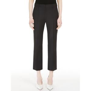 MaxMara Sportmax Stretch Cotton Flared Trousers in Black
